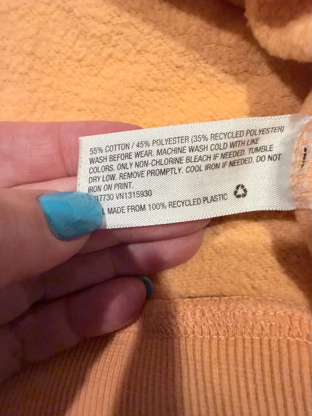 wild fable Peach Crewneck with White SURF Text - Picture 4 of 6